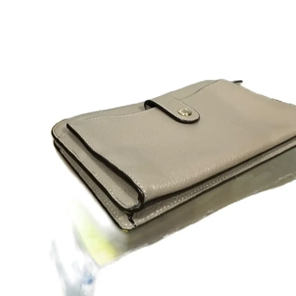 Excellent Coach‎ Tan Pebble Leather Phone Case Designer Wallet